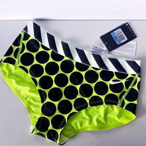 New Nike Dri-Fit Pro Training Running Bump Shorts Black Neon Women's Size M